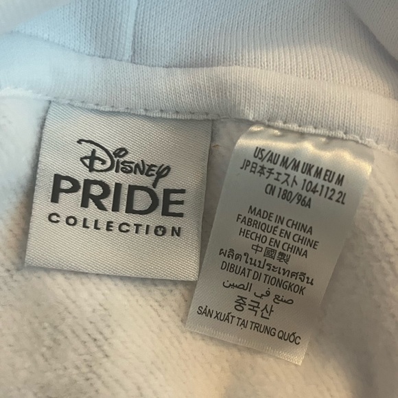 HP Disney Pride collection white hoodie women’s sz Medium rainbow with logo NWOT - Picture 7 of 9